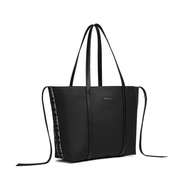 Miss Lulu leather-look two-way tote shoulder bag.