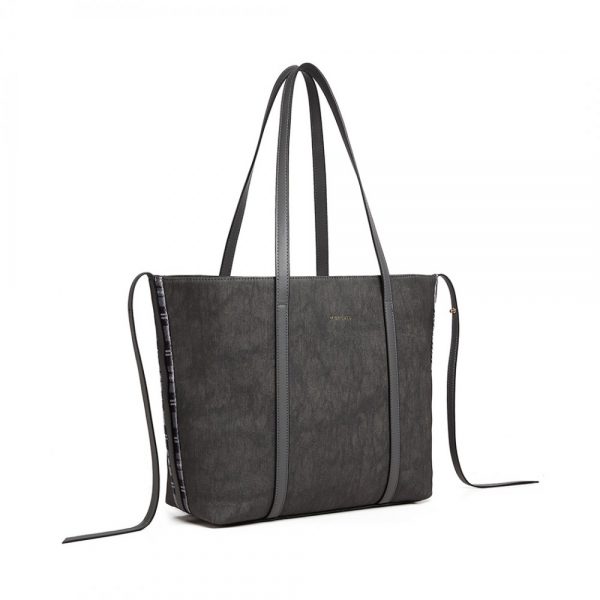 Miss Lulu leather-look two-way tote shoulder bag.