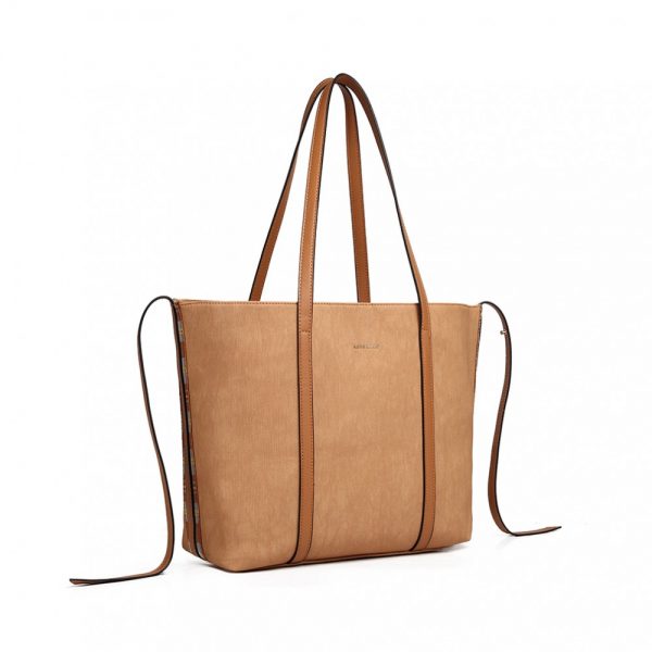 Miss Lulu leather-look two-way tote shoulder bag