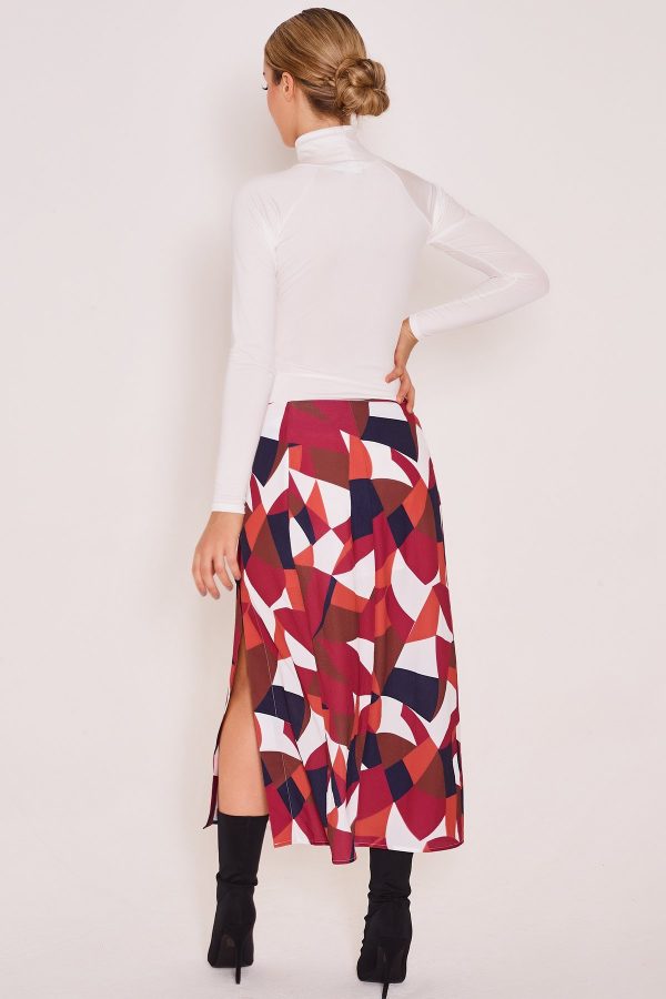 Zibi London Geometric printed skirt