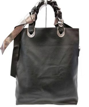 Black Large leather-look Shoulder bag. Shop Udara London's Women's Handbag Laptop Tote Bag Large PU Leather Shoulder Bag office work bag