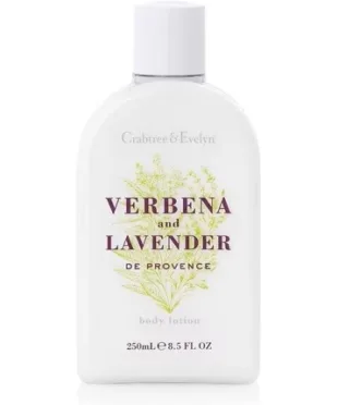 Crabtree & Evelyn, Verbena Lavender, body lotion, skincare, relaxation, hydration, luxury, pampering, natural ingredients, aromatherapy.