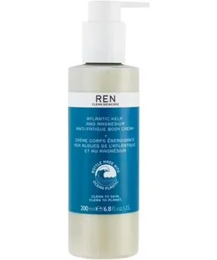 Indulge in a moment of self-care with REN Clean Skincare's Atlantic Kelp & Magnesium Anti-Fatigue Body Cream.