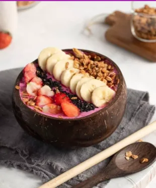 Coconut Bowls & Wooden Spoon Combo