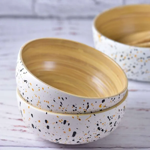 Bamboo Snack & Dip Bowls